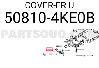 Nissan 508104KE0B COVER-FR U