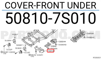 Nissan 508107S010 COVER-FRONT UNDER
