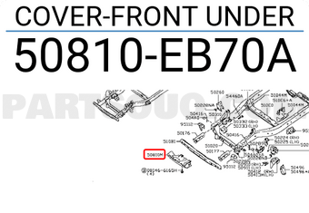 Nissan 50810EB70A COVER-FRONT UNDER
