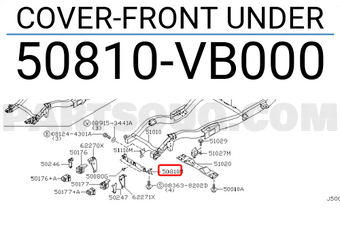 Nissan 50810VB000 COVER-FRONT UNDER