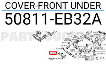 Nissan 50811EB32A COVER-FRONT UNDER