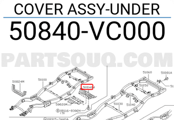 Nissan 50840VC000 COVER ASSY-UNDER
