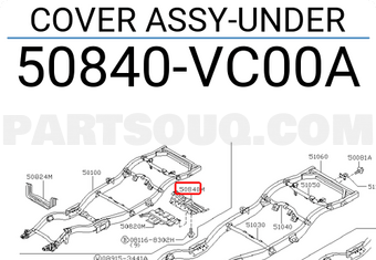 Nissan 50840VC00A COVER ASSY-UNDER