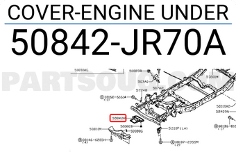 Nissan 50842JR70A COVER-ENGINE UNDER