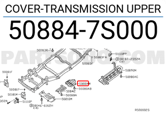 Nissan 508847S000 COVER-TRANSMISSION UPPER