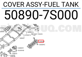 Nissan 508907S000 COVER ASSY-FUEL TANK