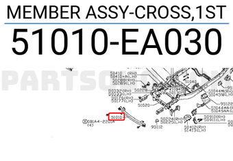 Nissan 51010EA030 MEMBER ASSY-CROSS,1ST