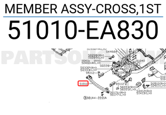 Nissan 51010EA830 MEMBER ASSY-CROSS,1ST