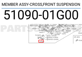 Nissan 5109001G00 MEMBER ASSY-CROSS,FRONT SUSPENSION