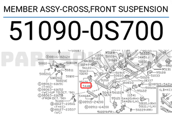 Nissan 510900S700 MEMBER ASSY-CROSS,FRONT SUSPENSION