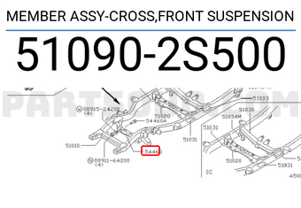 Nissan 510902S500 MEMBER ASSY-CROSS,FRONT SUSPENSION