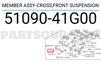 Nissan 5109041G00 MEMBER ASSY-CROSS,FRONT SUSPENSION