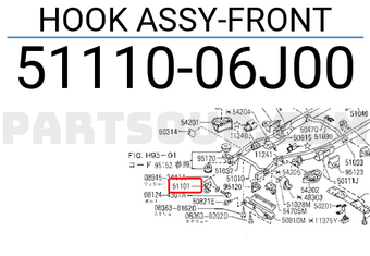 Nissan 5111006J00 HOOK ASSY-FRONT