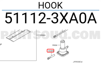 Nissan 511123XA0A HOOK