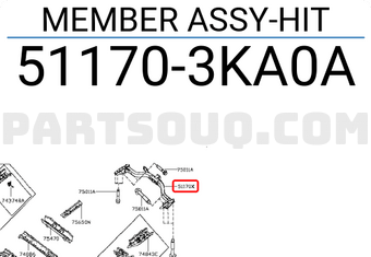 Nissan 511703KA0A MEMBER ASSY-HIT