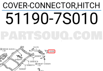 Nissan 511907S010 COVER-CONNECTOR,HITCH