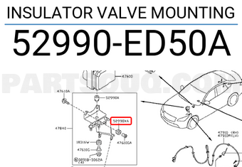 Nissan 52990ED50A INSULATOR VALVE MOUNTING