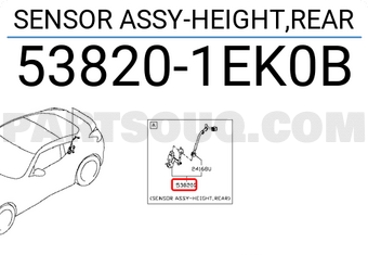 Nissan 538201EK0B SENSOR ASSY-HEIGHT,REAR