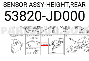Nissan 53820JD000 SENSOR ASSY-HEIGHT,REAR