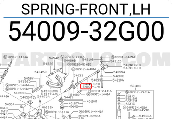 Nissan 5400932G00 SPRING-FRONT,LH