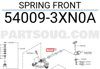 Nissan 540093XN0A SPRING FRONT