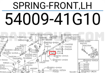 Nissan 5400941G10 SPRING-FRONT,LH