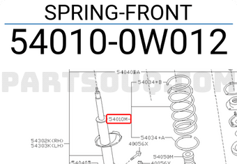 Nissan 540100W012 SPRING-FRONT