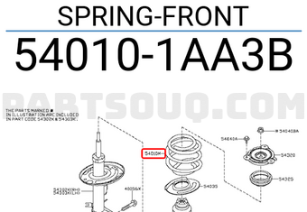 Nissan 540101AA3B SPRING-FRONT