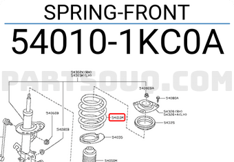 Nissan 540101KC0A SPRING-FRONT