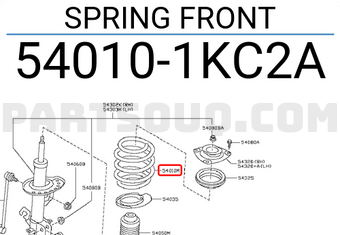 Nissan 540101KC2A SPRING FRONT