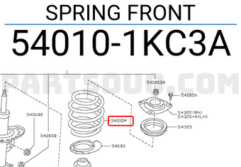 Nissan 540101KC3A SPRING FRONT
