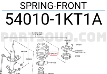 Nissan 540101KT1A SPRING-FRONT