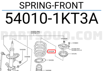 Nissan 540101KT3A SPRING-FRONT
