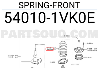 Nissan 540101VK0E SPRING-FRONT