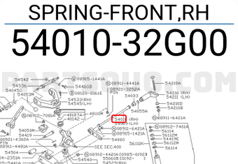 Nissan 5401032G00 SPRING-FRONT,RH
