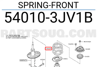 Nissan 540103JV1B SPRING-FRONT