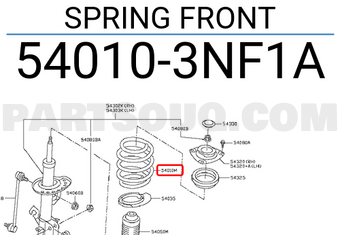 Nissan 540103NF1A SPRING FRONT