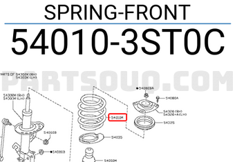 Nissan 540103ST0C SPRING-FRONT