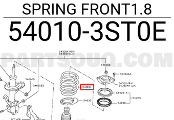 Nissan 540103ST0E SPRING FRONT1.8