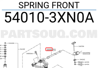 Nissan 540103XN0A SPRING FRONT