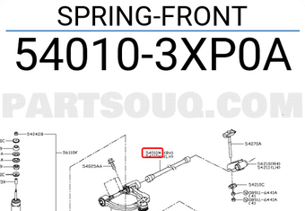 Nissan 540103XP0A SPRING-FRONT