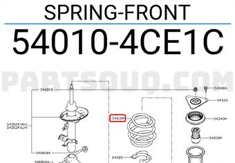 Nissan 540104CE1C SPRING-FRONT