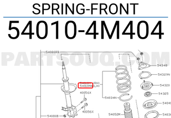 Nissan 540104M404 SPRING-FRONT