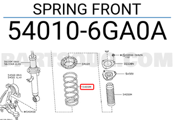 Nissan 540106GA0A SPRING FRONT