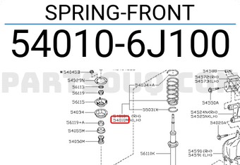 Nissan 540106J100 SPRING-FRONT