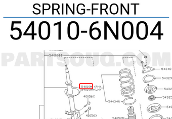 Nissan 540106N004 SPRING-FRONT