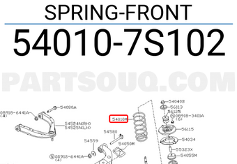 Nissan 540107S102 SPRING-FRONT