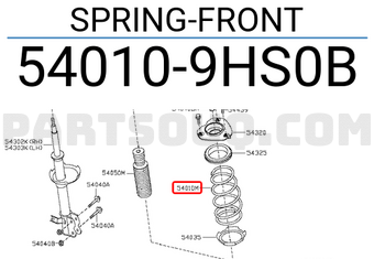 Nissan 540109HS0B SPRING-FRONT