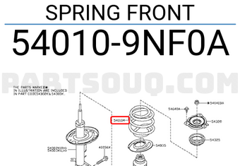 Nissan 540109NF0A SPRING FRONT