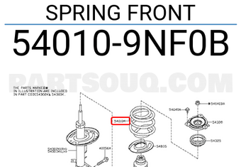Nissan 540109NF0B SPRING FRONT